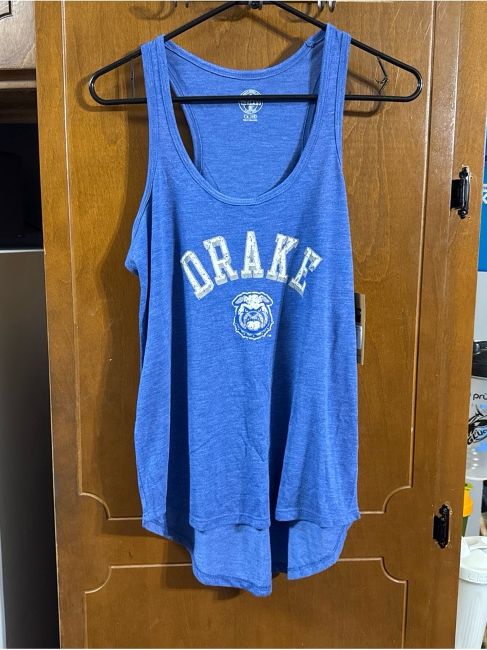 Drake Blue Women's M 8/10 Racerback Tank with Bulldog Logo